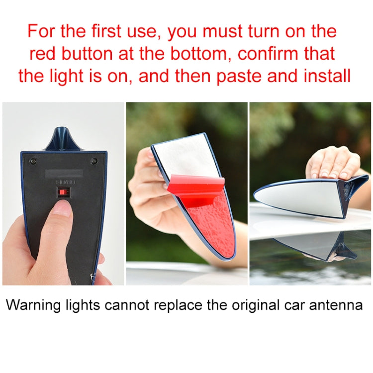 Solar Shark Fin High-positioned Alarm Light(Blue) - Warning Lights by PMC TechLife | Online Shopping South Africa | PMC TechLife | Buy Now Pay Later Mobicred