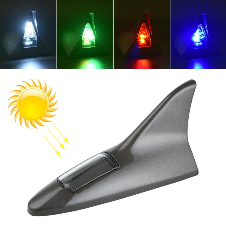 Solar Shark Fin High-positioned Alarm Light(Grey) - Warning Lights by PMC TechLife | Online Shopping South Africa | PMC TechLife | Buy Now Pay Later Mobicred