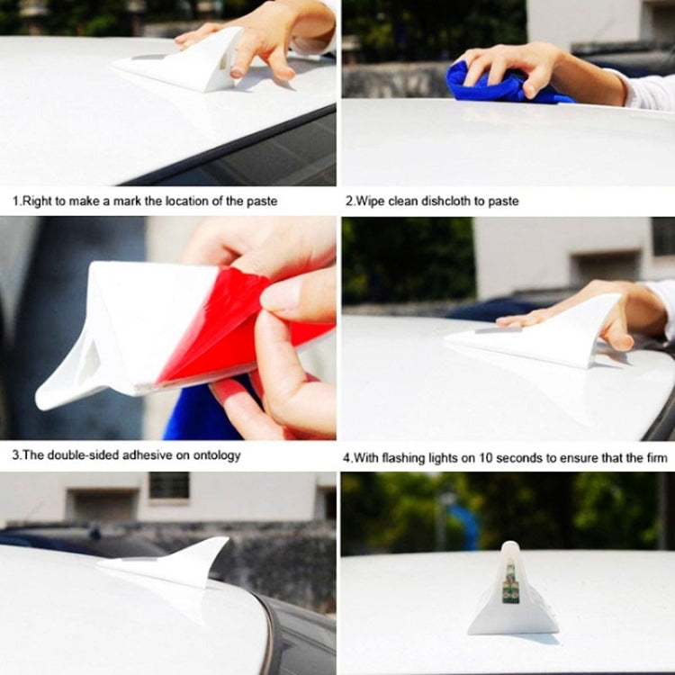 Solar Shark Fin High-positioned Alarm Light(White) - Warning Lights by PMC TechLife | Online Shopping South Africa | PMC TechLife | Buy Now Pay Later Mobicred