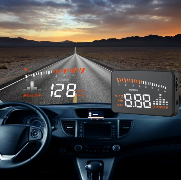 X5 HUD 3 inch Universal Multi Car Head Up Display with OBDII EOBD System, Light Sensors, Rotation Speed, Rotation Speed Unit, Unit Mark, Voltage, Water Temperature, Alarm mark(Black) - Head Up Display System by PMC Jewellery | Online Shopping South Africa | PMC Jewellery | Buy Now Pay Later Mobicred