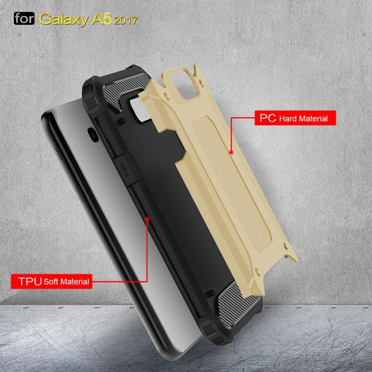 For Galaxy A5 (2017) / A520 Tough Armor TPU + PC Phone Case(Gold) - Galaxy Phone Cases by PMC TechLife | Online Shopping South Africa | PMC TechLife