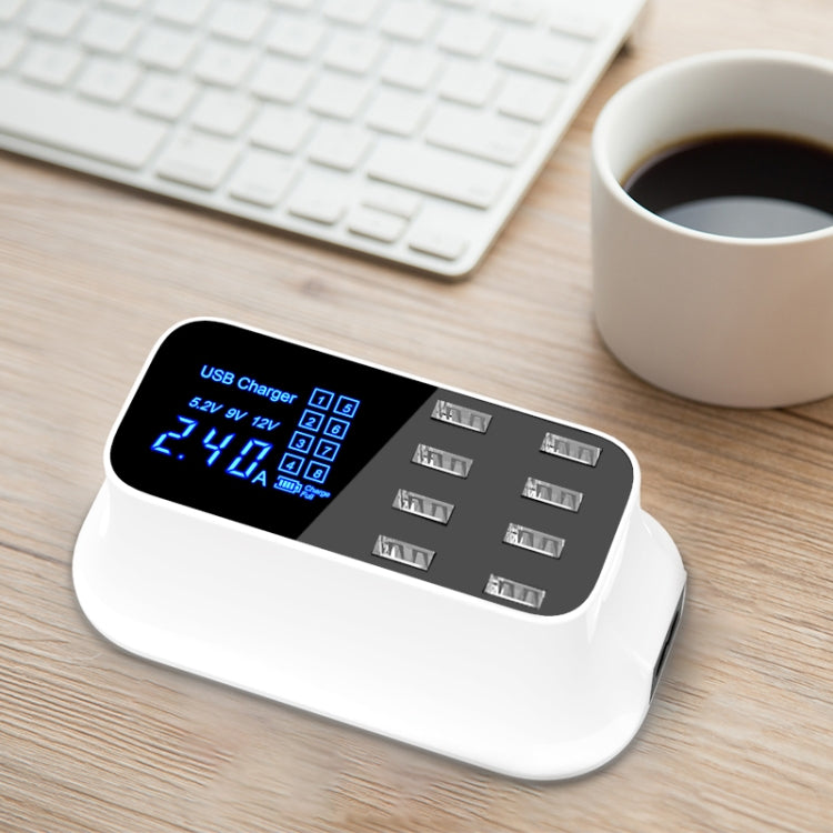 YC-CDA19A 8-port USB Multi-function 40W Intelligent Digital Display Fast Charging Dock, US Plug - free shipping - PMC Jewellery - Order now!