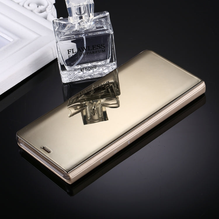 For Galaxy Note 8 Electroplating Mirror Horizontal Flip Leather Case with Sleep / Wake-up & Holder Function(Gold) - Galaxy Phone Cases by PMC TechLife | Online Shopping South Africa | PMC TechLife