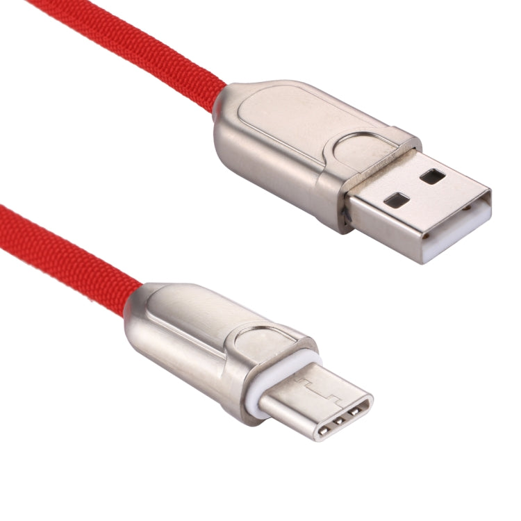1m 2A USB-C / Type-C to USB 2.0 Data Sync Quick Charger Cable(Red) - USB-C & Type-C Cable by PMC TechLife | Online Shopping South Africa | PMC TechLife | Buy Now Pay Later Mobicred