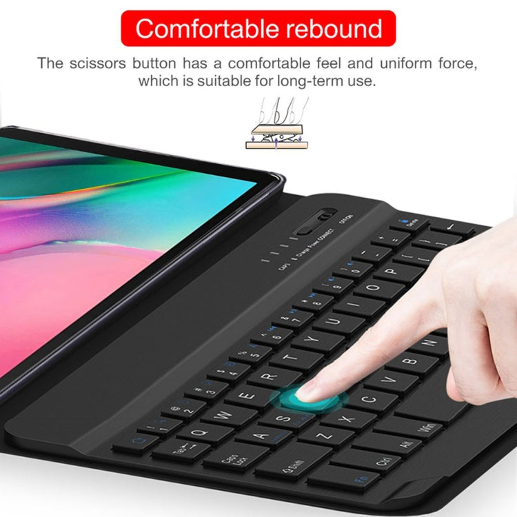 Ultra-thin Detachable Magnetic Bluetooth Keyboard Leather Tablet Case for Galaxy Tab A 8.0 2019 P200 / P205, with Holder(Black) - free shipping - PMC TechLife - Order now!