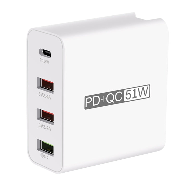 WLX-A6 4 Ports Quick Charging USB Travel Charger Power Adapter, AU Plug - USB Charger by PMC Jewellery | Online Shopping South Africa | PMC Jewellery | Buy Now Pay Later Mobicred