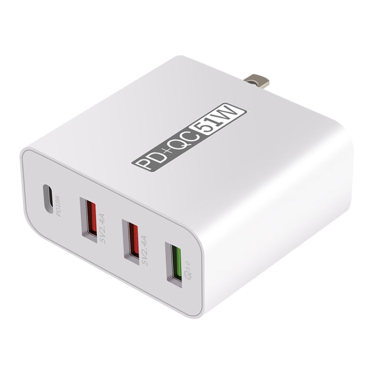 WLX-A6 4 Ports Quick Charging USB Travel Charger Power Adapter, AU Plug - USB Charger by PMC Jewellery | Online Shopping South Africa | PMC Jewellery | Buy Now Pay Later Mobicred