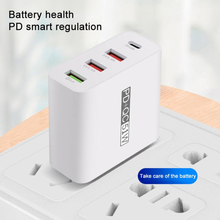 WLX-A6 4 Ports Quick Charging USB Travel Charger Power Adapter, AU Plug - USB Charger by PMC Jewellery | Online Shopping South Africa | PMC Jewellery | Buy Now Pay Later Mobicred