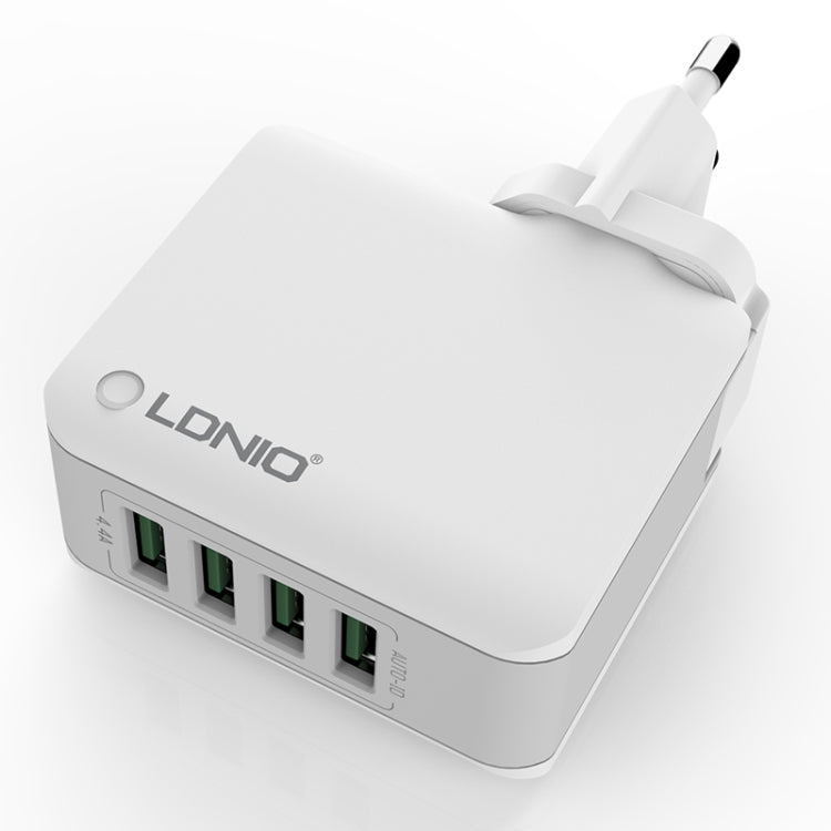 LDNIO A4403 4.4A 4 x USB Ports Smart Travel Charger, EU Plug - USB Charger by LDNIO | Online Shopping South Africa | PMC TechLife | Buy Now Pay Later Mobicred