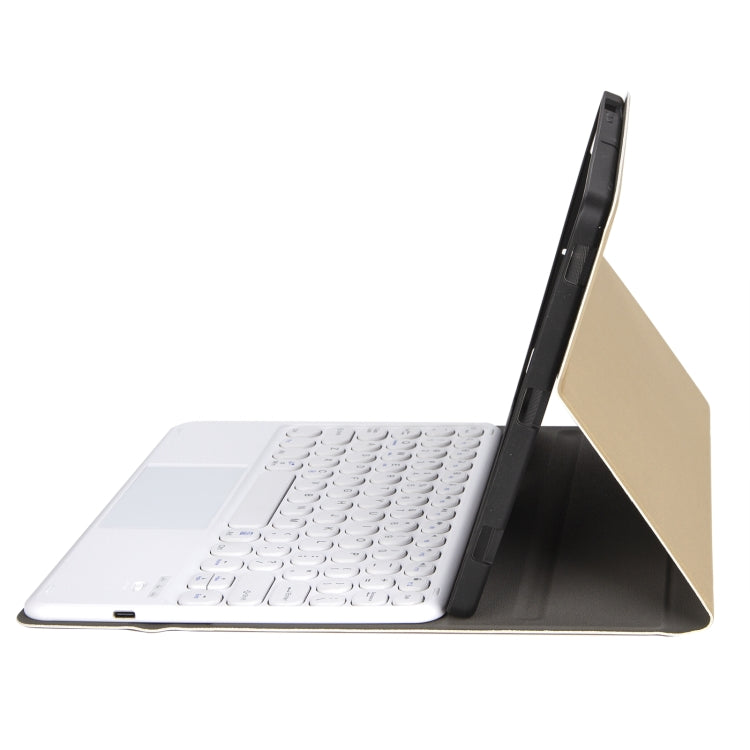 For iPad 10th Gen 10.9 2022 YA10B-A Lambskin Texture Bluetooth Touch Keyboard Leather Tablet Case with Pen Slot(Gold) - Universal by PMC TechLife | Online Shopping South Africa | PMC TechLife
