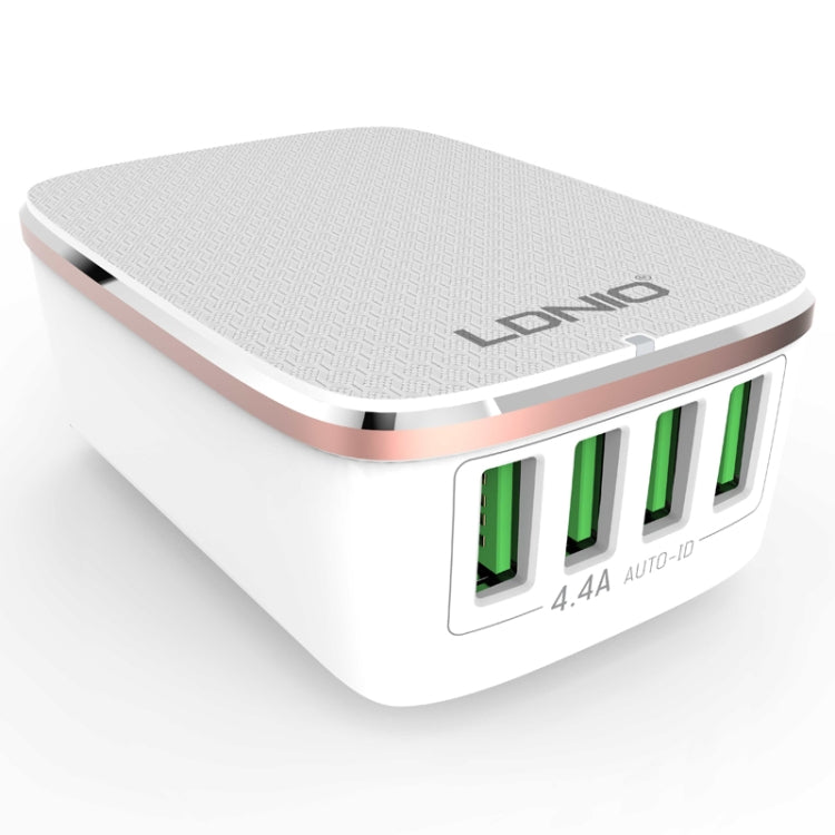 LDNIO A4404 4.4A 4 x USB Ports Smart Travel Charger, US Plug - USB Charger by LDNIO | Online Shopping South Africa | PMC TechLife | Buy Now Pay Later Mobicred