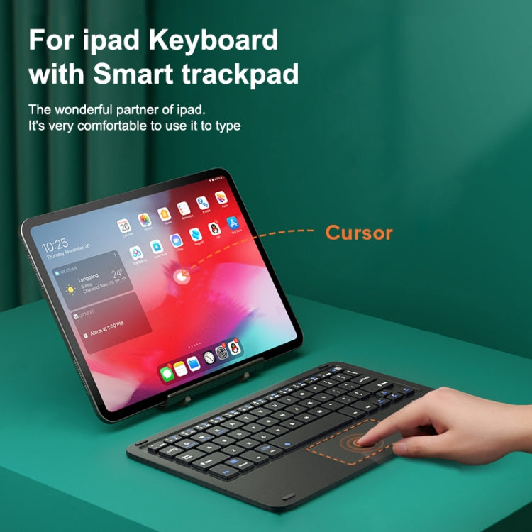 HB119B 10 inch Universal Tablet Wireless Bluetooth Keyboard with Touch Panel (Black) - Universal Keyboard by PMC TechLife | Online Shopping South Africa | PMC TechLife