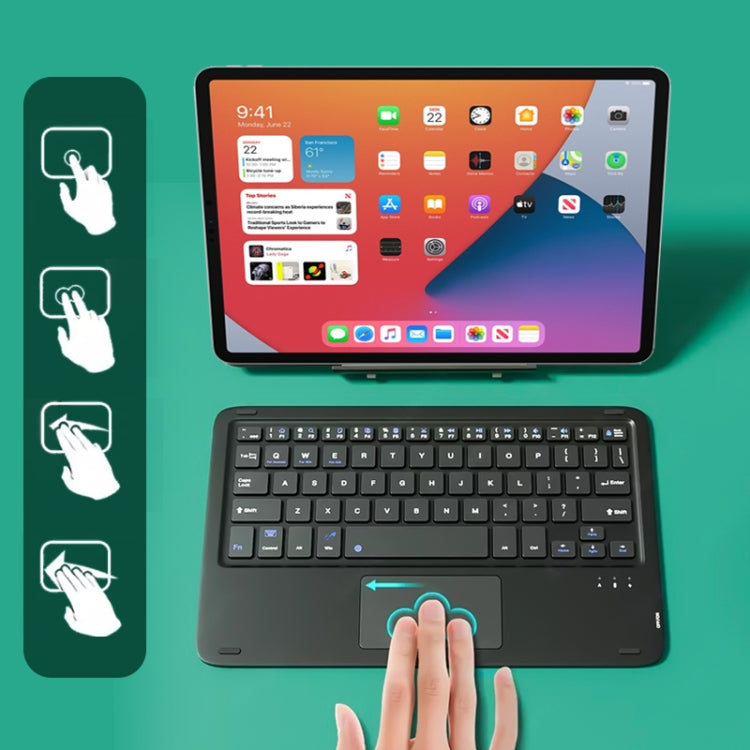 HB119B 10 inch Universal Tablet Wireless Bluetooth Keyboard with Touch Panel (Pink) - Universal Keyboard by PMC TechLife | Online Shopping South Africa | PMC TechLife