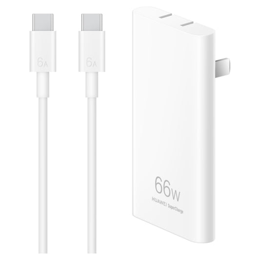 Original Huawei 66W GaN Ultra-thin Travel Charger Power Adapter with Type-C / USB-C Cable (White) - USB Charger by Huawei | Online Shopping South Africa | PMC Jewellery | Buy Now Pay Later Mobicred