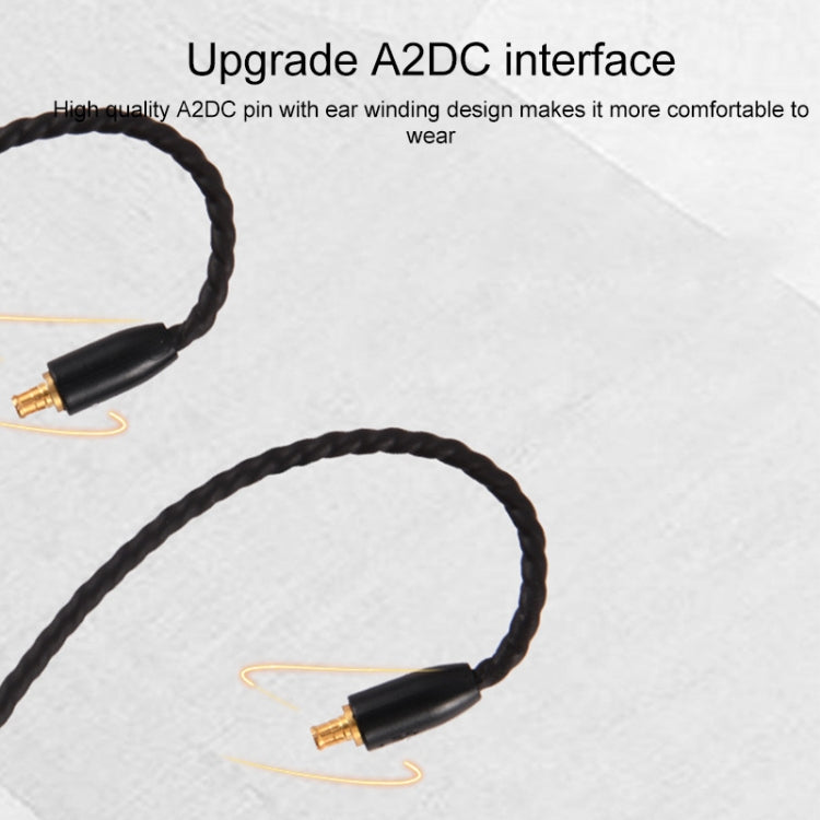 ZS0027 3.5mm to A2DC Headphone Audio Cable for Audio-technica ATH-LS50 E40 E70 CKR100 CKS1100(Brown) - Headset Accessories by PMC Jewellery | Online Shopping South Africa | PMC Jewellery | Buy Now Pay Later Mobicred