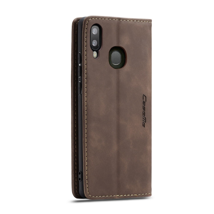 CaseMe-013 Multifunctional Retro Frosted Horizontal Flip Leather Case for Galaxy A20 / A30, with Card Slot & Holder & Wallet (Coffee) - Galaxy Phone Cases by CaseMe | Online Shopping South Africa | PMC Jewellery | Buy Now Pay Later Mobicred