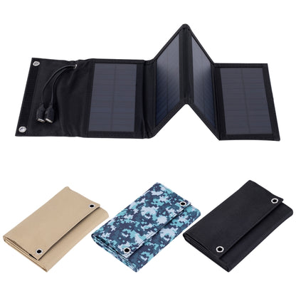 7W Monocrystalline Silicon Foldable Solar Panel Outdoor Charger with 5V Dual USB Ports (Black) - Charger by PMC Jewellery | Online Shopping South Africa | PMC Jewellery | Buy Now Pay Later Mobicred