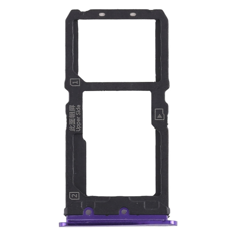 For Vivo X21 SIM Card Tray + SIM Card Tray / Micro SD Card Tray (Purple) - Card Socket by PMc TechLife | Online Shopping South Africa | PMc TechLife | Buy Now Pay Later Mobicred