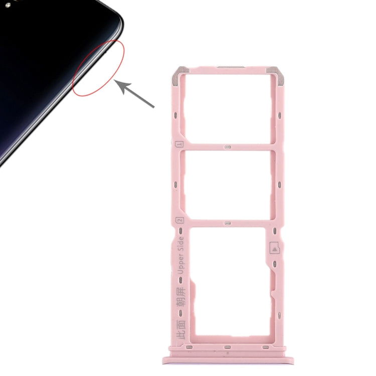 For Vivo Y97 2 x SIM Card Tray + Micro SD Card Tray (Rose Gold) - Card Tray by PMc TechLife | Online Shopping South Africa | PMc TechLife | Buy Now Pay Later Mobicred