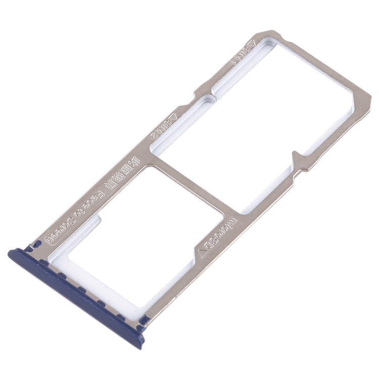 For OPPO A83 2 x SIM Card Tray + Micro SD Card Tray (Blue) - Card Tray by PMc TechLife | Online Shopping South Africa | PMc TechLife | Buy Now Pay Later Mobicred