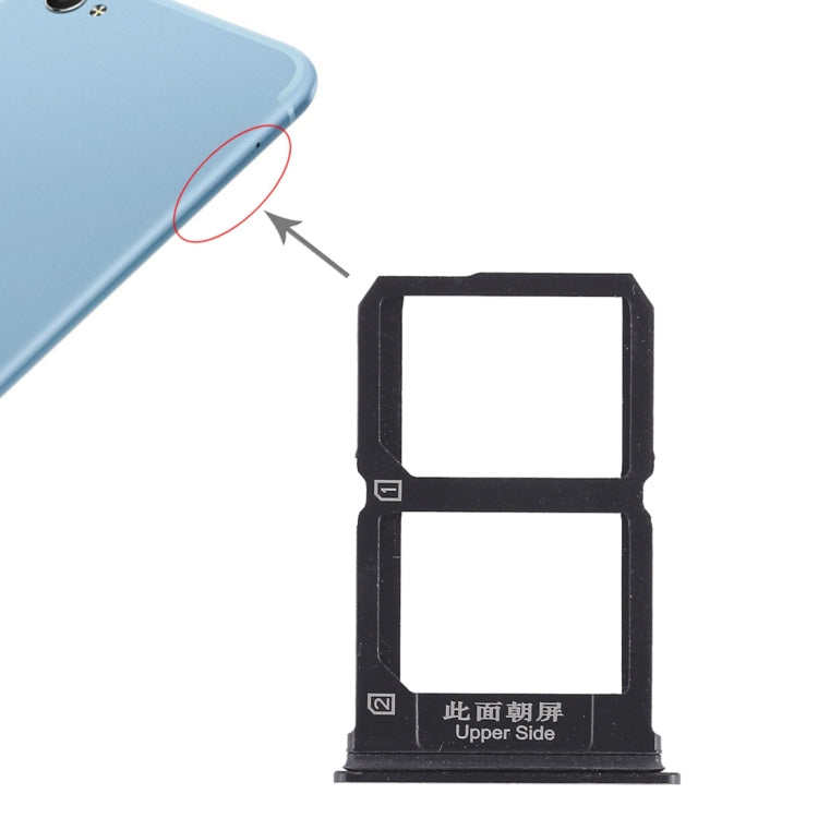 For Vivo X9i 2 x SIM Card Tray (Black) - Card Socket by PMc TechLife | Online Shopping South Africa | PMc TechLife | Buy Now Pay Later Mobicred