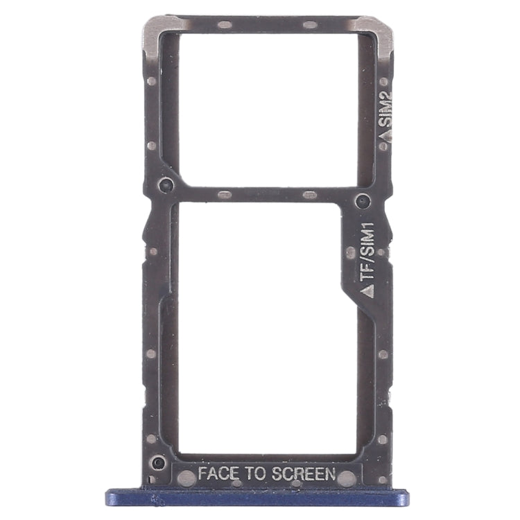 SIM Card Tray + SIM Card Tray / Micro SD Card Tray for Xiaomi Pocophone F1 (Blue) - Card Tray by PMc TechLife | Online Shopping South Africa | PMc TechLife | Buy Now Pay Later Mobicred