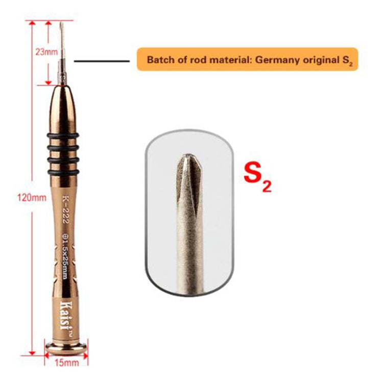 Kaisi K-222 Precision Screwdrivers Professional Repair Opening Tool for Mobile Phone Tablet PC (Phillips: 1.5) - free shipping - PMC TechLife - Order now!