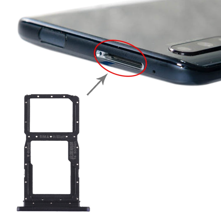 SIM Card Tray + SIM Card Tray / Micro SD Card Tray for Huawei Honor 9X / Honor 9X Pro(Dark Blue) - Card Socket by PMc TechLife | Online Shopping South Africa | PMc TechLife | Buy Now Pay Later Mobicred