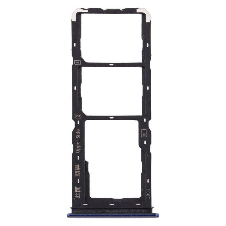 For Vivo U3x / U10 SIM Card Tray + SIM Card Tray + Micro SD Card Tray (Blue) - Card Socket by PMc TechLife | Online Shopping South Africa | PMc TechLife | Buy Now Pay Later Mobicred