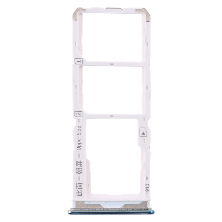 For Vivo Y7s SIM Card Tray + SIM Card Tray + Micro SD Card Tray (Green) - Card Socket by PMc TechLife | Online Shopping South Africa | PMc TechLife | Buy Now Pay Later Mobicred