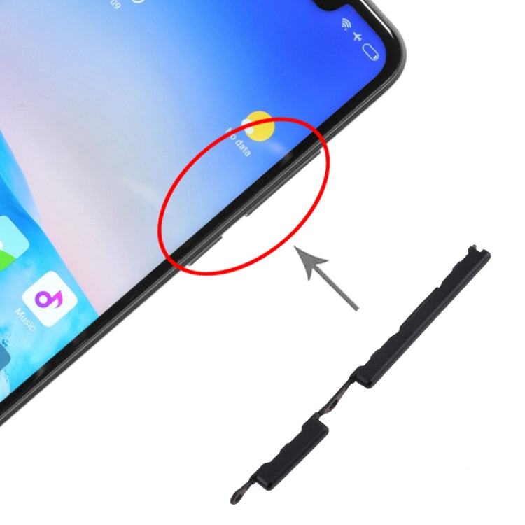 Side Keys for Xiaomi Redmi Note 6 Pro(Black) - Home key & Side Key by PMc TechLife | Online Shopping South Africa | PMc TechLife | Buy Now Pay Later Mobicred
