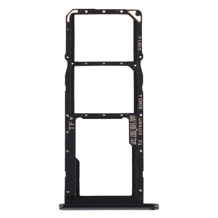 SIM Card Tray + SIM Card Tray + Micro SD Card Tray for Huawei Enjoy 10e / Honor Play 9A (Black) - Card Socket by PMc TechLife | Online Shopping South Africa | PMc TechLife | Buy Now Pay Later Mobicred