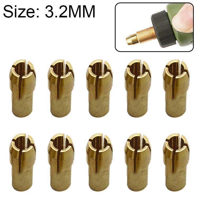 10 PCS Three-claw Copper Clamp Nut for Electric Mill Fittings���Bore diameter: 3.2mm - Hex Key & Spanner by PMC TechLife | Online Shopping South Africa | PMC TechLife | Buy Now Pay Later Mobicred