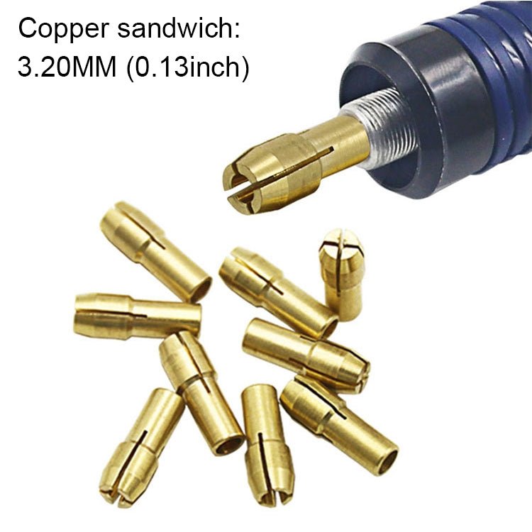 10 PCS Three-claw Copper Clamp Nut for Electric Mill Fittings���Bore diameter: 3.2mm - Hex Key & Spanner by PMC TechLife | Online Shopping South Africa | PMC TechLife | Buy Now Pay Later Mobicred