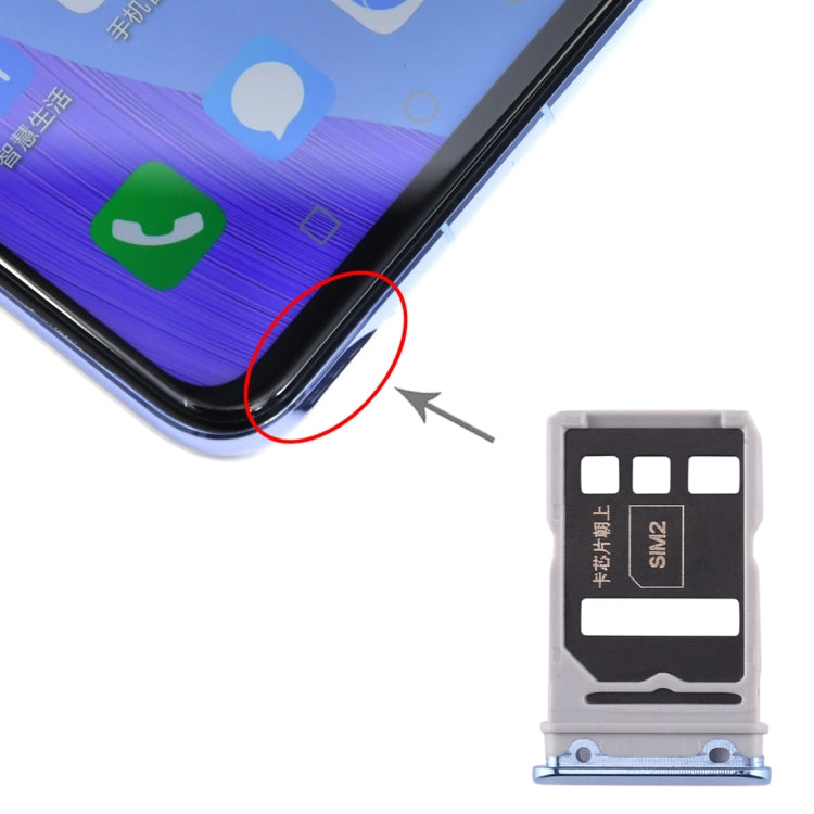 SIM Card Tray + SIM Card Tray for Honor V30 Pro / Honor V30(Baby Blue) - Card Socket by PMc TechLife | Online Shopping South Africa | PMc TechLife | Buy Now Pay Later Mobicred