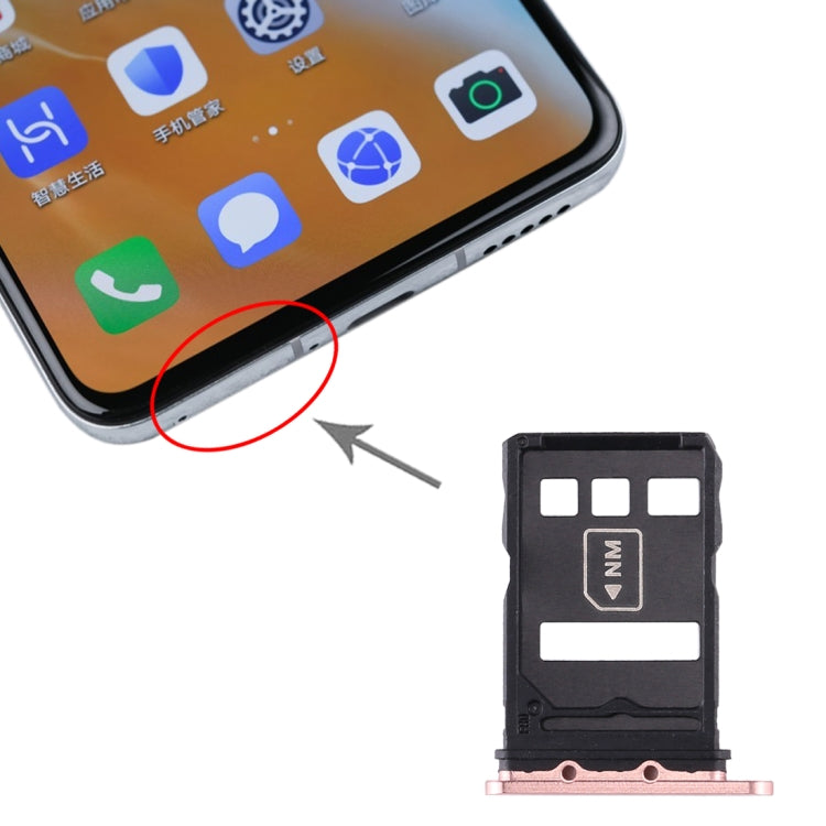 SIM Card Tray + NM Card Tray for Huawei P40 (Gold) - Card Socket by PMc TechLife | Online Shopping South Africa | PMc TechLife | Buy Now Pay Later Mobicred