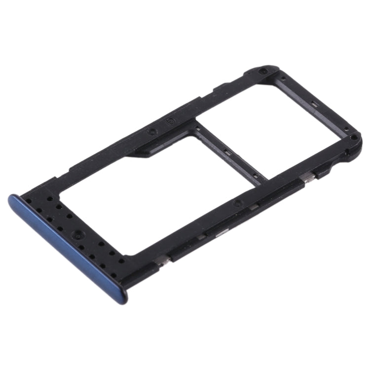 SIM Card Tray + SIM Card Tray / Micro SD Card Tray for Huawei Honor V9 Play (Blue) - Card Socket by PMc TechLife | Online Shopping South Africa | PMc TechLife | Buy Now Pay Later Mobicred