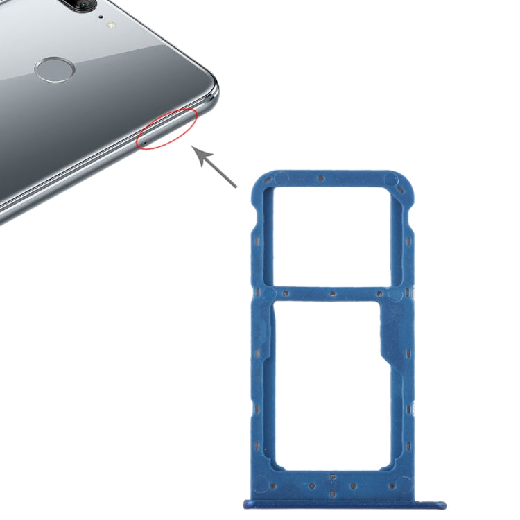 SIM Card Tray + SIM Card Tray / Micro SD Card for Huawei Honor 9 Lite(Blue) - free shipping - PMc TechLife - Order now!