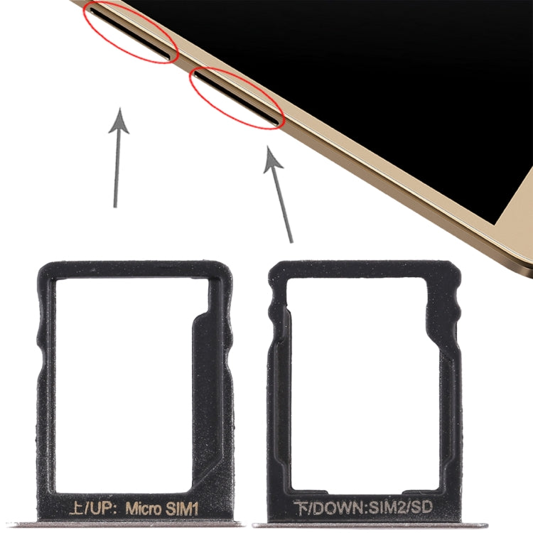 SIM Card Tray + SIM Card Tray / Micro SD Card for Huawei Enjoy 5s (Gold) - Card Socket by PMc TechLife | Online Shopping South Africa | PMc TechLife | Buy Now Pay Later Mobicred