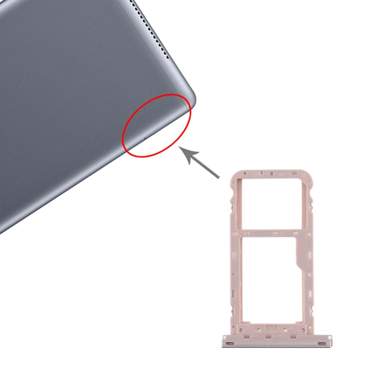SIM Card Tray + Micro SD Card Tray for Huawei MediaPad M5 Lite 8 (Gold) - Card Socket by PMC TechLife | Online Shopping South Africa | PMC TechLife | Buy Now Pay Later Mobicred
