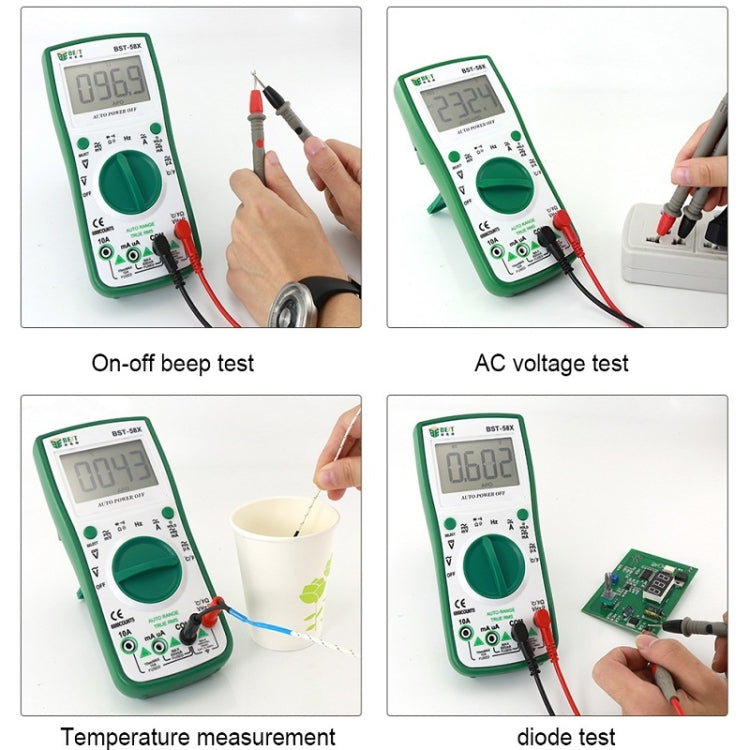 BEST BST-58X Multi-function Digital Multimeter Automatic Range Four Position Semi Backlight Display Intelligent Anti Burning - Digital Multimeter by BEST | Online Shopping South Africa | PMC Jewellery | Buy Now Pay Later Mobicred