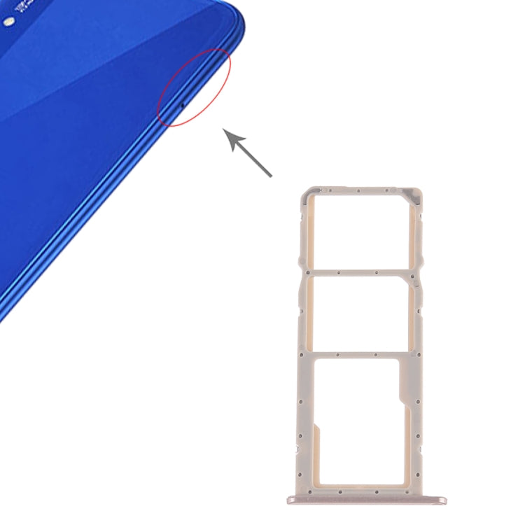 SIM Card Tray + SIM Card Tray + Micro SD Card for Huawei Honor Play 8A (Gold) - Card Socket by PMc TechLife | Online Shopping South Africa | PMc TechLife | Buy Now Pay Later Mobicred