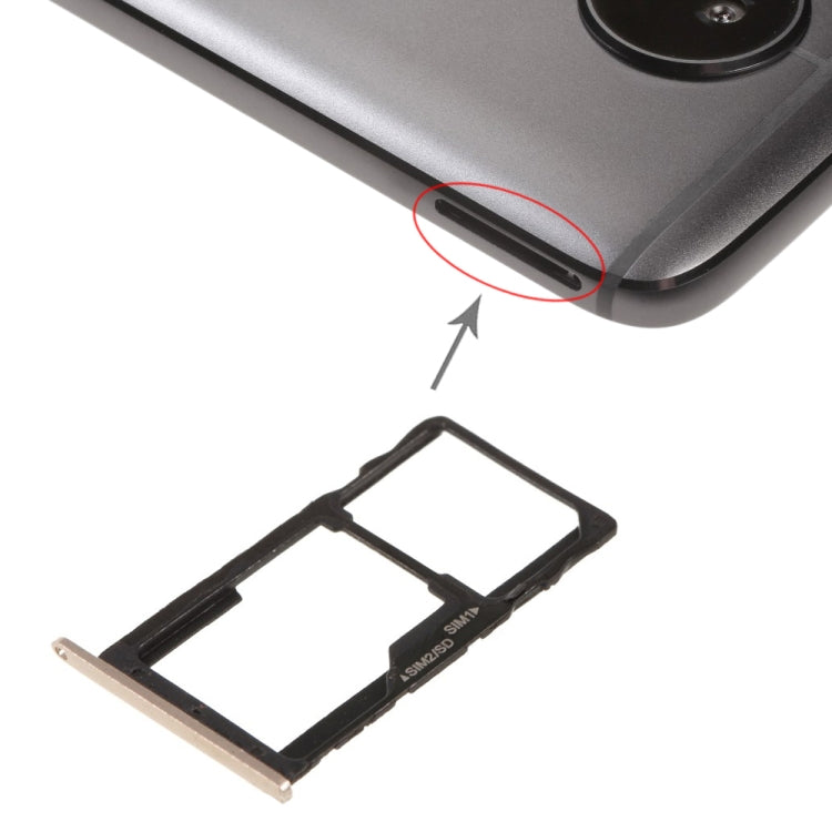 SIM Card Tray + SIM Card Tray / Micro SD Card Tray for Motorola Moto G5S(Gold) - free shipping - PMc TechLife - Order now!