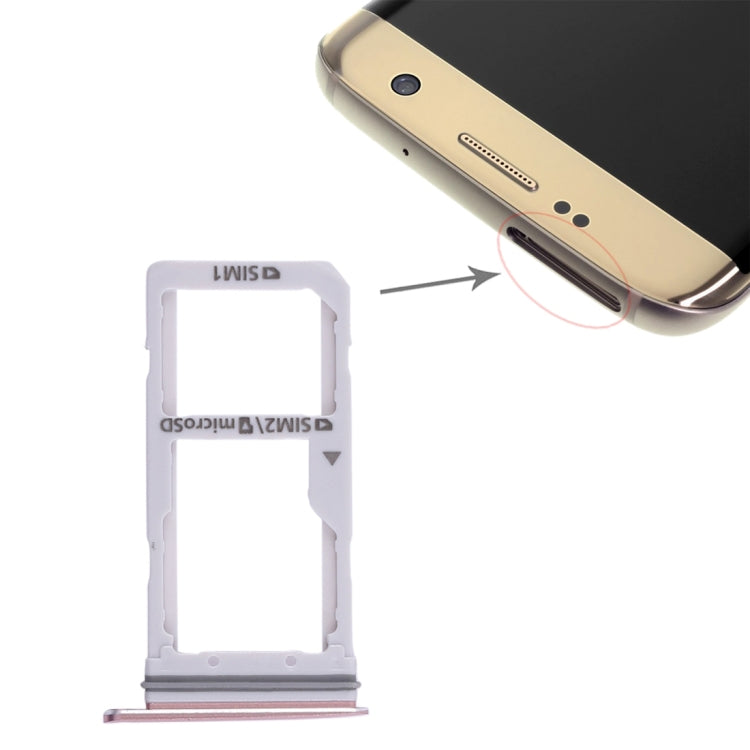 For Galaxy S7 Edge 2 SIM Card Tray / Micro SD Card Tray (Pink) - free shipping - PMc TechLife - Order now!