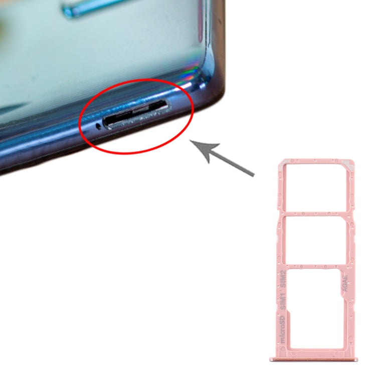 For Samsung Galaxy A71 SIM Card Tray + SIM Card Tray + Micro SD Card Tray (Pink) - free shipping - PMc TechLife - Order now!