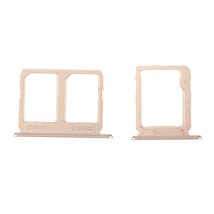 For Galaxy C9 Pro / C9000 SIM Card Tray + Micro SD Card Tray (Gold) - Other Galaxy Parts by PMc TechLife | Online Shopping South Africa | PMc TechLife | Buy Now Pay Later Mobicred