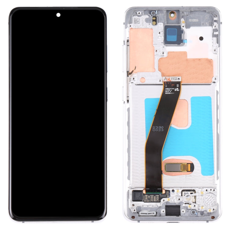 Original Dynamic AMOLED Material LCD Screen and Digitizer Full Assembly with Frame for Samsung Galaxy S20 4G SM-G980(Silver) - free shipping - PMc TechLife - Order now!