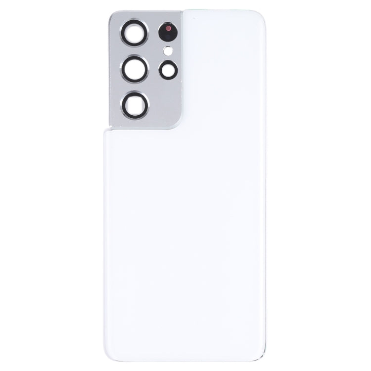 For Samsung Galaxy S21 Ultra 5G Battery Back Cover with Camera Lens Cover (White) - free shipping - PMc TechLife - Order now!