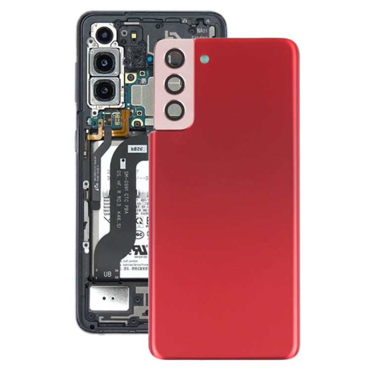 For Samsung Galaxy S21+ 5G Battery Back Cover with Camera Lens Cover (Red) - free shipping - PMc TechLife - Order now!
