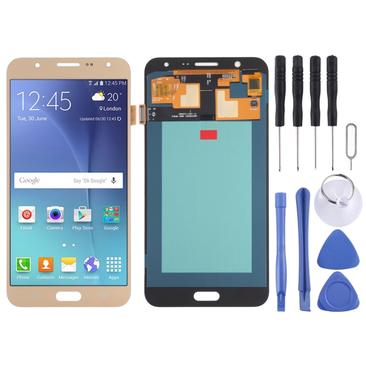 OLED LCD Screen for Samsung Galaxy J7 SM-J700 With Digitizer Full Assembly (Gold) - free shipping - PMc TechLife - Order now!